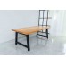 Solid Wooden Office Desk Meeting Table With Metal Box Frame - Industrial Design - 1.5m / 1.8m / 2m Seats 4-8 persons